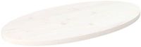 vidaXL Tafelblad ovaal 70x35x2,5 cm massief grenenhout wit