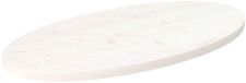 vidaXL Tafelblad ovaal 70x35x2,5 cm massief grenenhout wit