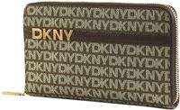 DKNY portemonnee Avril Zip Around Wallet Chino / Chocolate kaki