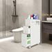 Armoire de salle de bain étroite à roulettes