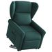 vidaXL Relaxfauteuil elektrisch stof donkergroen
