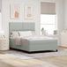 Maison Exclusive - Lit boxspring à LED avec tête de lit, gris clair, 140 x 200 cm, velours