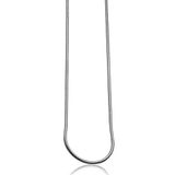 Zinzi 42cm zilveren slangen collier 1mm breed ZISL42