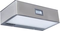 LUTEC Brick - Solar wandlamp voor buiten - PIR bewegingssensor - Roestvrij staal - LED - 4000K