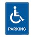 AUA SIGNALETIQUE - Bord met afgeronde hoeken – parkeerplaats, voorgeboord, 150 x 210 mm, aluminium Dibond 3 mm