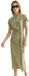 Scotch & Soda Ufu01425t Midi-jurk Met Korte Mouwen Groen S Vrouw