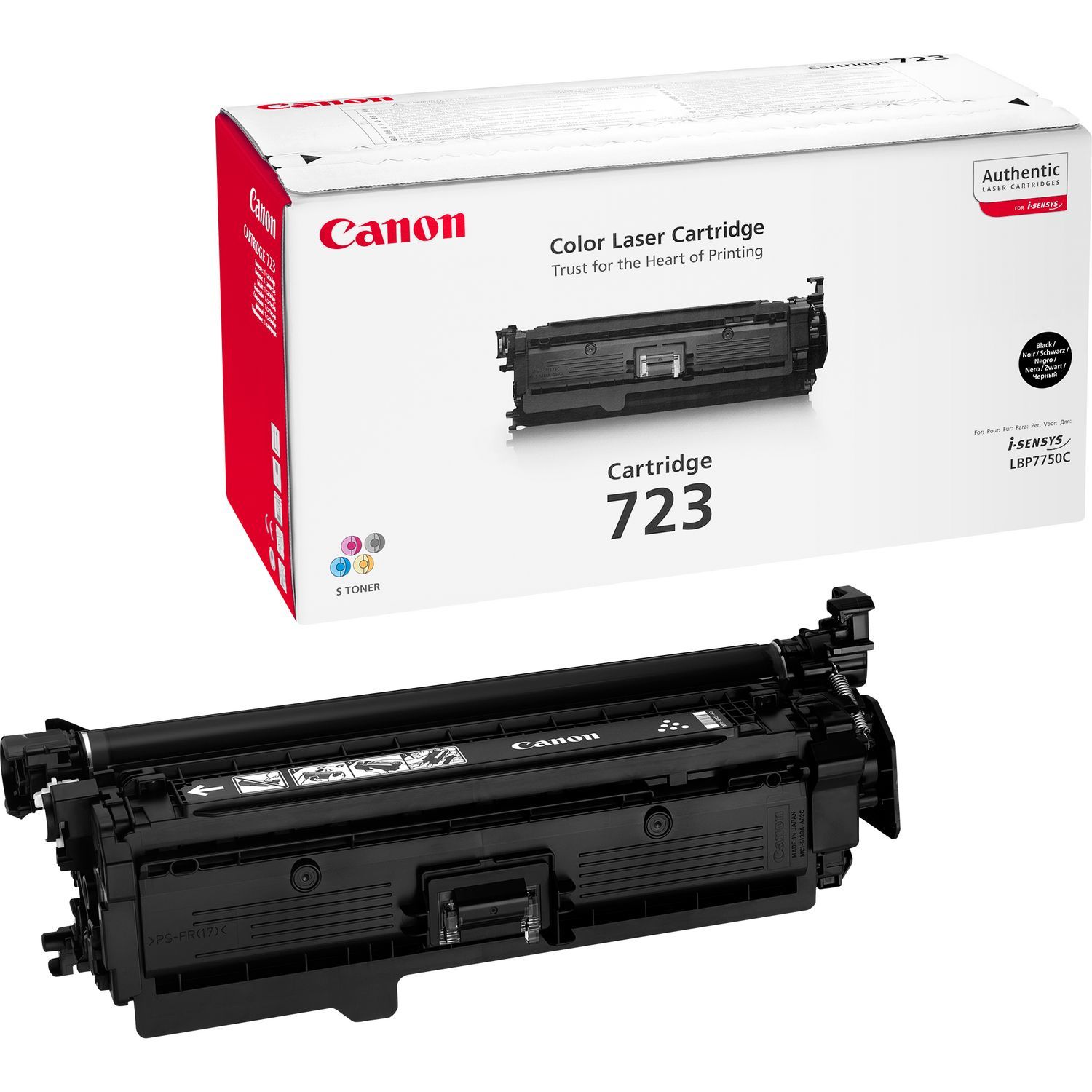 Canon 723BK Zwarte Toner Cartridge - Origineel - 5000 Pagina's - i-SENSYS LBP7750Cdn
