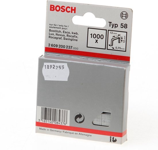 Bosch - Niet met fijne draad type 58 13 x 0,75 x 12 mm