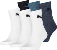 Puma Sokken Set van 6 Wit/blauw Maat 47-49