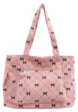 Sac cabas dames - Grande sac à bandoulière avec nœud - Rose