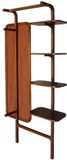 Vente-unique Wandplank met spiegel van rubberhout - Naturel - ZORVINA