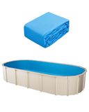 VEVOR Ovale zwembadfolie, 730 x 375 x 147 cm, binnenfolie, reservefolie, binnenafdekking, vinylfolie, standaarddikte, slijtvast, voor bovengrondse zwembaden met wanden