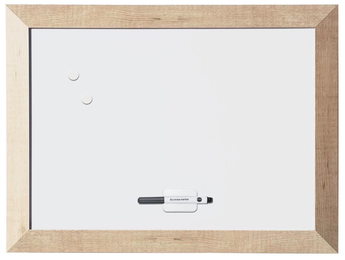 Bisilque Whiteboard - Magnetisch - Met Natuurlijk Kader - 5603750051145