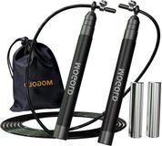 Bol Corde à sauter pour boxe fitness exercice - Poignées en métal avec poids supplémentaires - Corde en acier gaine PVC réglable en 2 longueurs pour adultes - Corde rapide pour hommes femmes enfants
