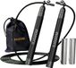 Bol Corde à sauter pour boxe fitness exercice - Poignées en métal avec poids supplémentaires - Corde en acier gaine PVC réglable en 2 longueurs pour adultes - Corde rapide pour hommes femmes enfants