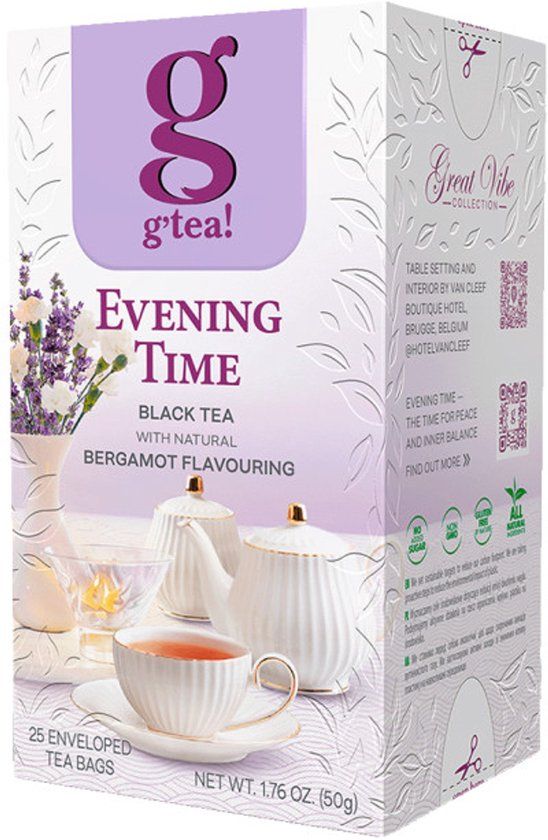 g'tea! Zwarte thee Evening Time, 25 st.