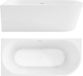 REA Bellanto 150 Hoekbad Links Zwarte Stopkap Wit Acryl 149x74,5x58cm