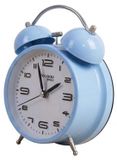 Avizar, réveil, 12 cm, pour la chambre à coucher, rond, double cloche, élégant, bleu