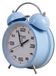 Avizar, réveil, 12 cm, pour la chambre à coucher, rond, double cloche, élégant, bleu