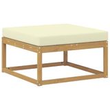 vidaXL - Buiten - Voetenbank - Polyester - Wit