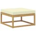 vidaXL - Buiten - Voetenbank - Polyester - Wit