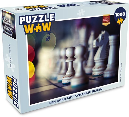 MuchoWow Puzzel Een bord met schaakstukken - Legpuzzel - Puzzel 1000 stukjes volwassenen - Sinterklaas cadeautjes - Sinterklaas voor grote kinderen