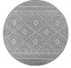 Mia's tapijten Adora - modern tapijt, boho-stijl, geschikt voor binnen en buiten, bijzonder vlak, ideaal voor keuken en eetkamer, maar ook voor balkon of terras, design 2, 95-grijs, 120 cm rond