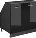 Vicco Rion Kast voor schuine wand – 80 x 81.6 cm met 2 deuren, kastromp 60 cm diepte Zwart hoogglans