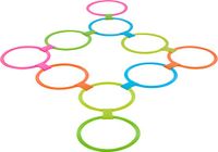 Eddy Toys Hinkelspel - 10 Ringen - Buitenspel - 20 Onderdelen