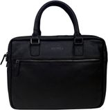 DSTRCT Preston Park Laptoptas - 15.6 inch - Leer - Zwart