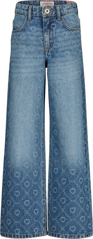 Vingino - Cassie laser - Meisjes - Maat 134 - Katoen - Mid Blue Wash