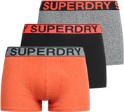Superdry TRUNK TRIPLE PACK Heren Onderbroek - Karst Mega Blck/Blck/Ornge Mrl