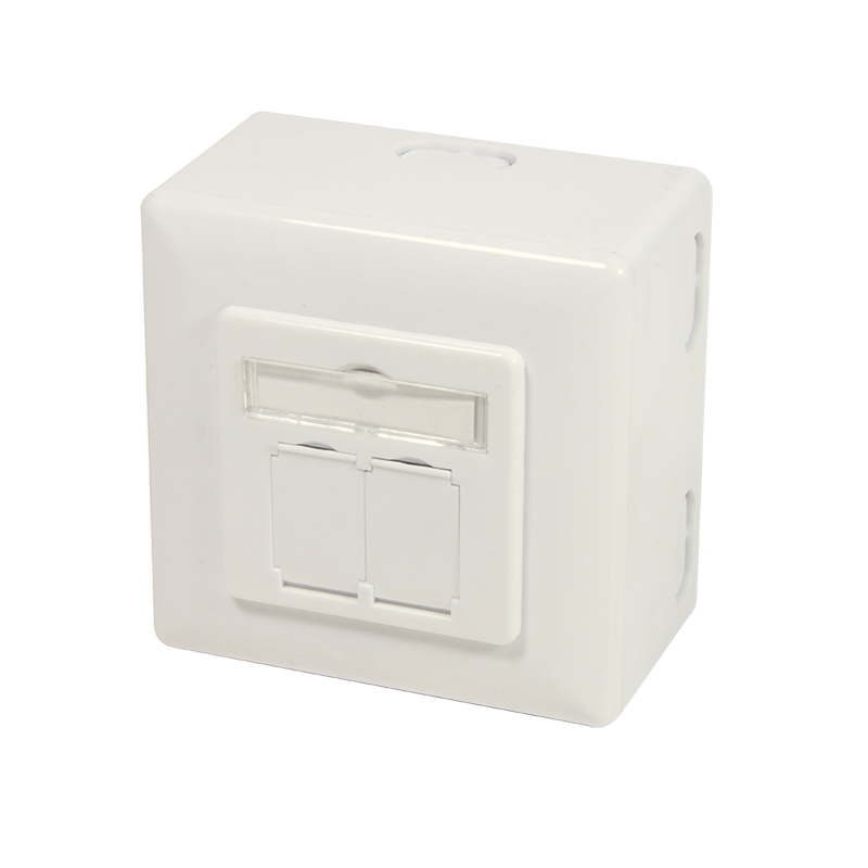 LogiLink NP0124 - Wandcontactdoos - wit, metallic