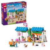 LEGO Friends Bakkerij voor Hondensnacks – Speelgoedwinkel met 2 Poppetjes, 4 Speelgoed Dieren Figuren, Draagtasje voor Huisdieren en Voedselaccessoires – Cadeau voor Meisjes vanaf 6 Jaar 42677