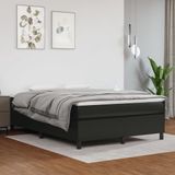 vidaXL Boxspring bed kunstleer zwart 140x200 cm