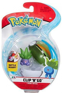 Wicked Cool Toys Oddish & Poké Ball, bevat 1 figuur van 5 cm en 1 Poké Ball, New Wave 2021, officieel gelicentieerd Merchandise