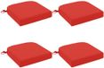 vidaXL - 4-delige zitkussens SOEST - 100% Polyester - Rouge