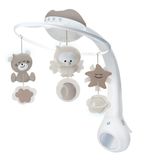 Infantino 3-in-1 Bed Mobile with Night Light and Music - Grey/Tan - Unisex
