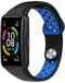 Strap-it Siliconen Smartwatch bandje - Geschikt voor Huawei Band 6 sport bandje - zwart/blauw