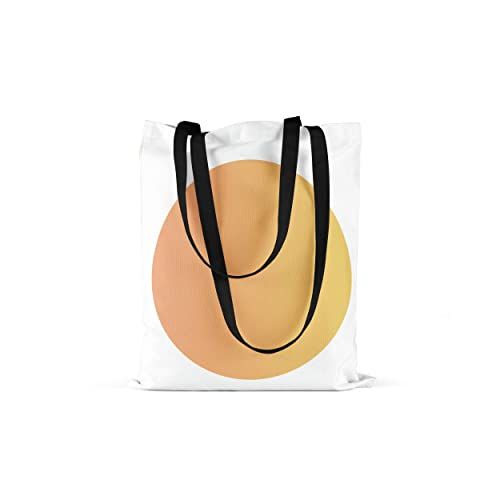 Bonamaison - Herbruikbare Draagtas - 48x55 cm - 100% Katoen - Zwarte Handvatten