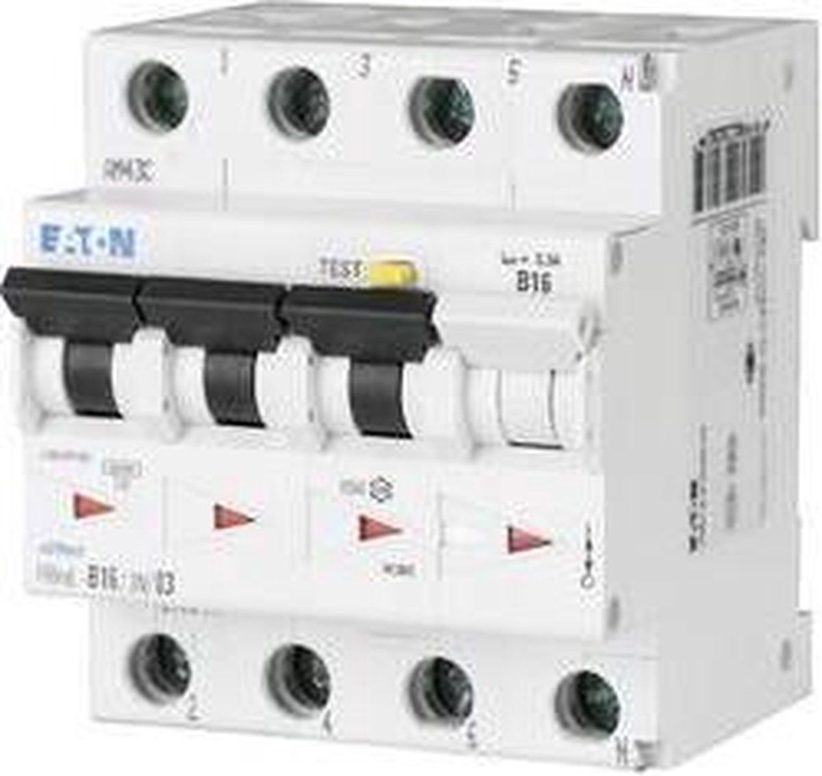 Eaton 170999 Aardlekschakelaar/zekeringautomaat 4-polig 16 A 0.03 A 415 V/AC