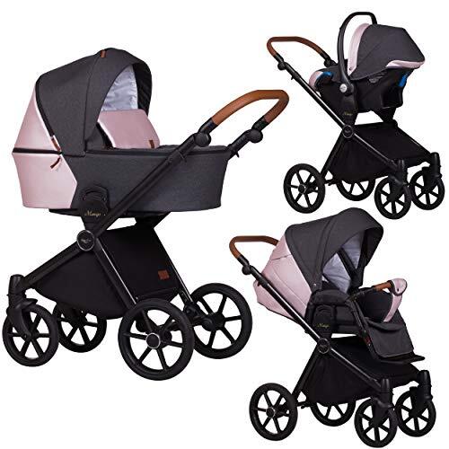 Lux4Kids Travel System 3in1 Isofix Buggy Kinderwagen Carrycot Mango door Ferriley & Fitz Rose M/201 3in1 met babyzitje