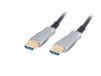 Lanberg CA-HDMI-20FB-0100-BK HDMI kabel 10 m HDMI Type A (Standaard) Zwart, Zilver