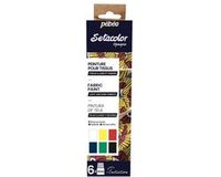 Pébéo Setacolor Opaque - Set van 6 x 20 ml textielverf
