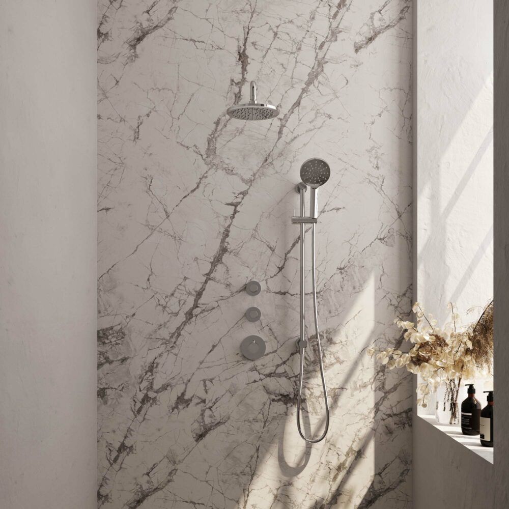 Brauer Chrome Carving Thermostatische Inbouw Regendoucheset - Chroom