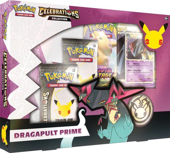 Pokémon Celebrations Collection Box Dragapult Prime - Trading Card Game