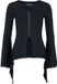Gothicana by EMP Gothicana zwarte cardigan met V-hals en metalen detail - Dames - L