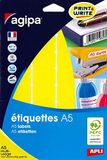 APLI 114344 - etui met 320 multifunctionele etiketten, 24 x 33,5 mm, geel