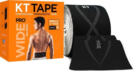 Kinesiologie Tape Breed Voorgesneden Zwart Synthetisch Medisch hulpmiddel
