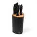 Husla Jeu de couteaux - 5 pièces - Bois d'acacia - Doux au toucher - Ergonomique